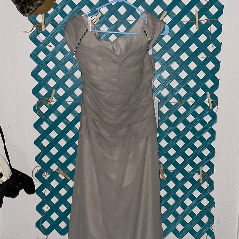 Gray bridesmaid dress